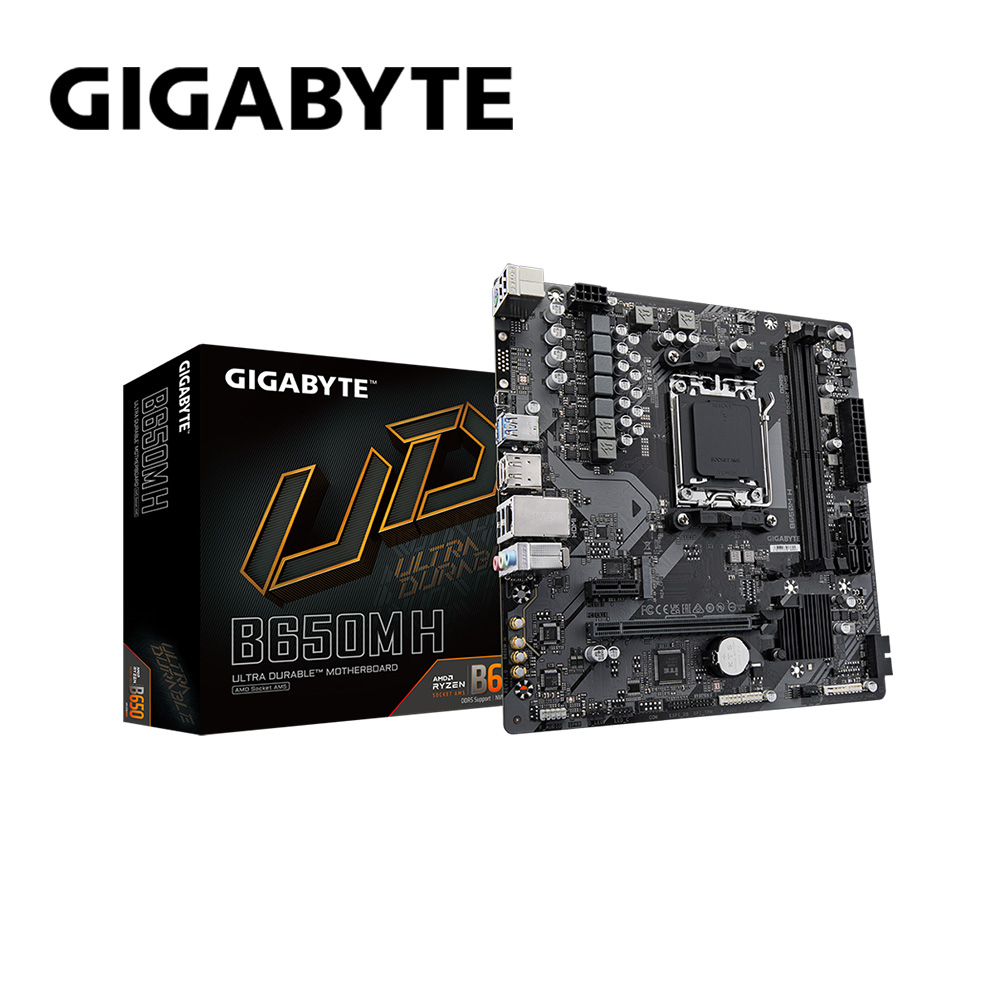 GIGABYTE 技嘉 B650M H 主機板+十銓 T-FORCE DELTA RGB D5 8G*2/6000 CL38 記憶體