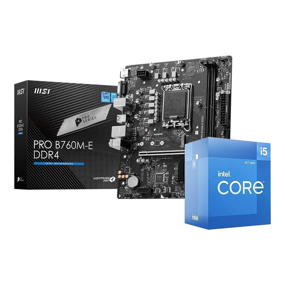 MSI 微星[組合品] PRO B760M-E DDR4 + i5 12400F 無內顯6核12緒2.5G
