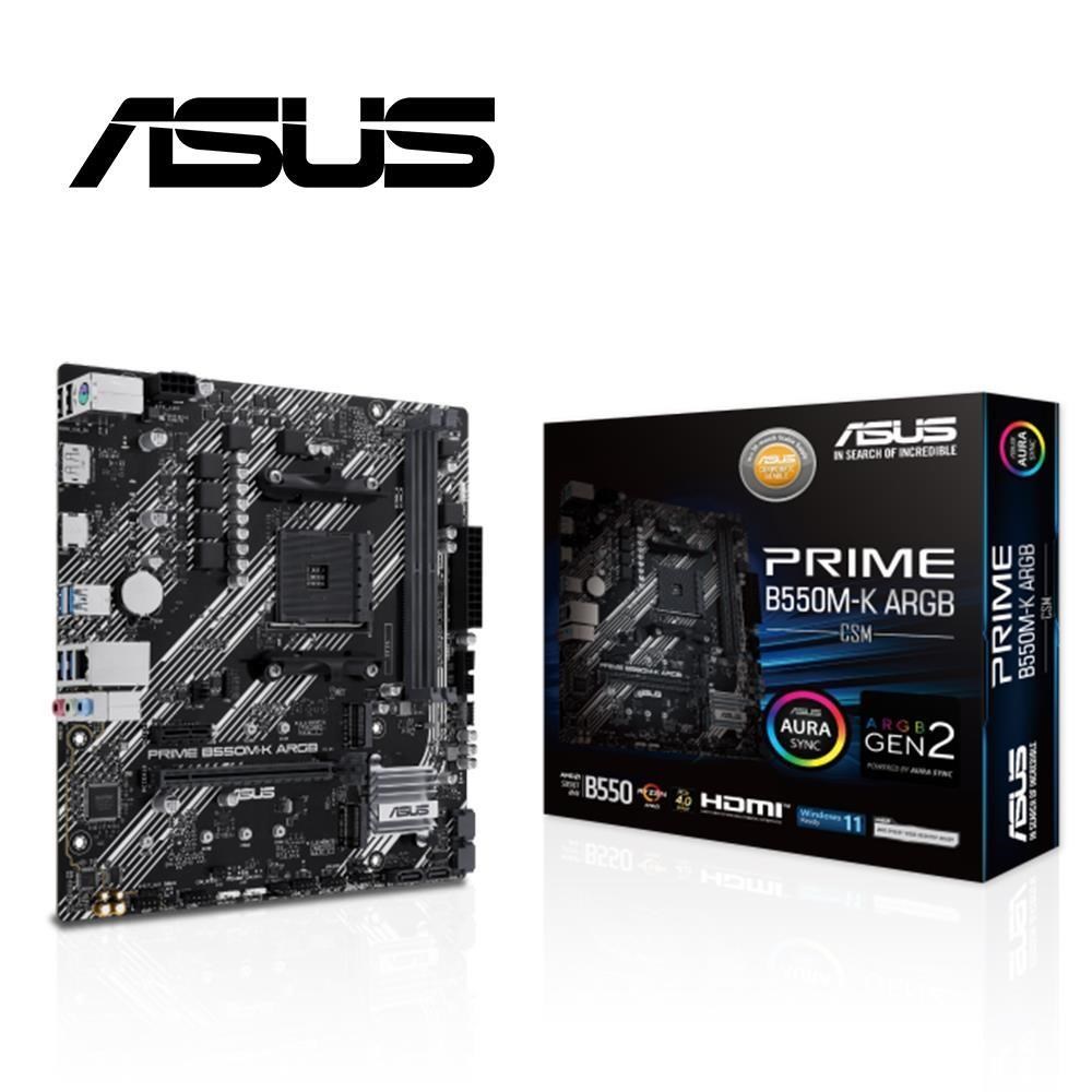ASUS 華碩 PRIME B550M-K ARGB-CSM 主機板（其他規格）