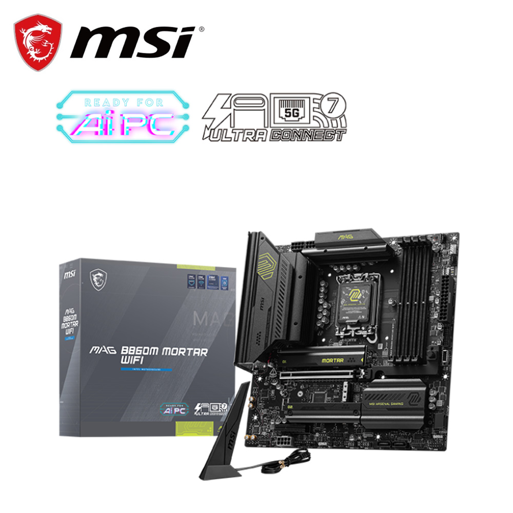 MSI 微星 MAG B860M MORTAR WIFI 主機板