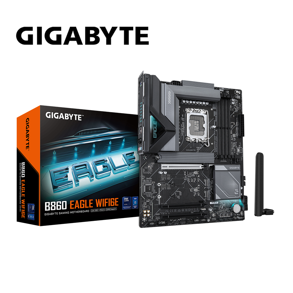 GIGABYTE 技嘉 B860 EAGLE WIFI6E 主機板+Intel Core Ultra 7 265KF【20核】