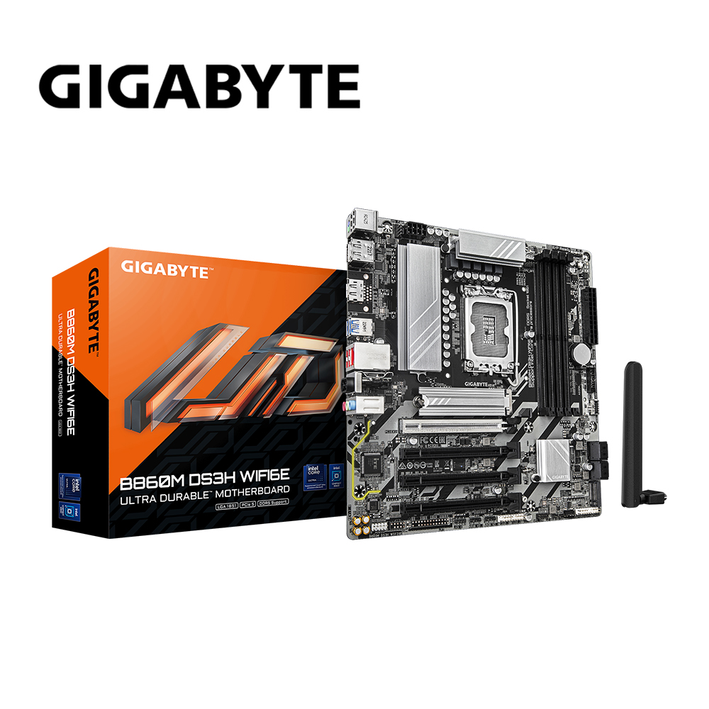 GIGABYTE 技嘉 B860M DS3H WIFI6E 主機板+Intel Core Ultra 7 265K【20核】
