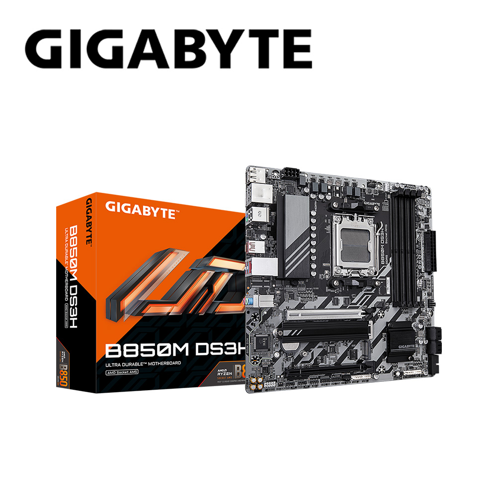 GIGABYTE 技嘉 B850M DS3H 主機板+威剛 DDR5 5600 16G RAM