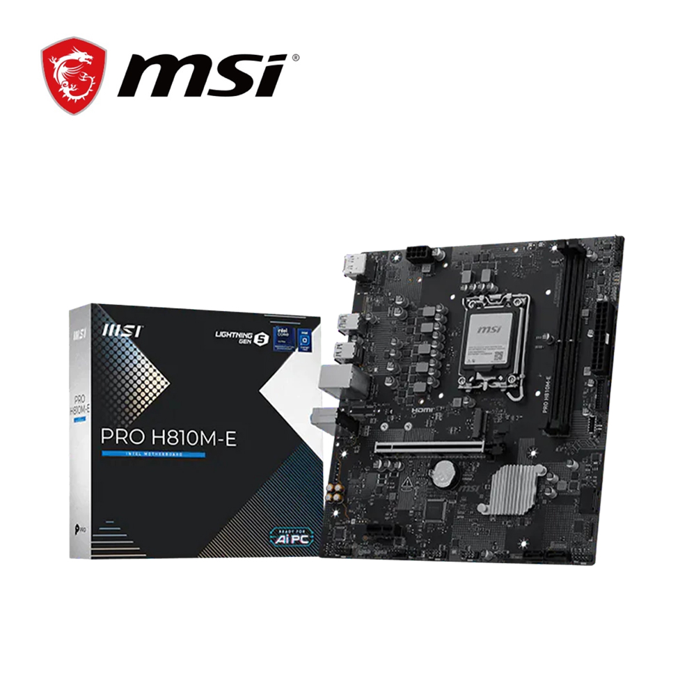 MSI 微星 PRO H810M-E 主機板+Intel Core Ultra 5 225F 10核(M+C 組合包)