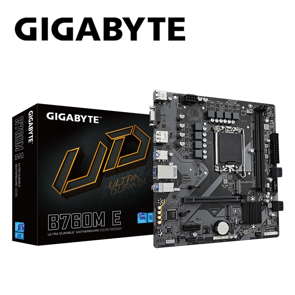 GIGABYTE 技嘉 B760M E DDR5 主機板+十銓 GX2 1TB 2.5吋 SATAIII SSD