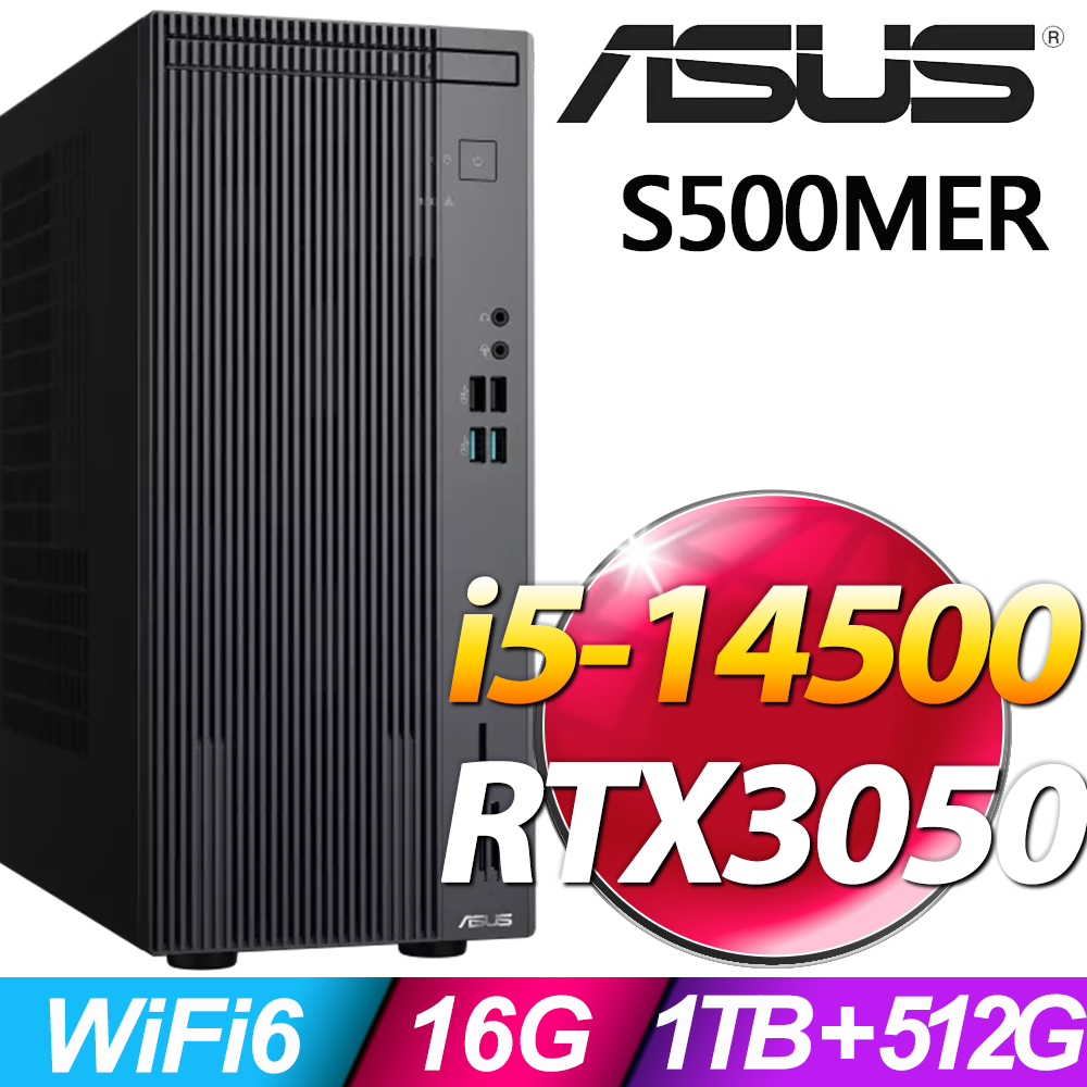ASUS 華碩 S503MER系列-i5-14500 處理器 - 16G記憶體 / 1TB HDD+512G SSD / Win11 專業版電腦（其他規格）