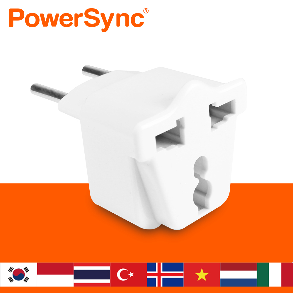 群加 PowerSync 旅行用轉接頭(FR)-三插轉圓腳(TPATM1CB9A)