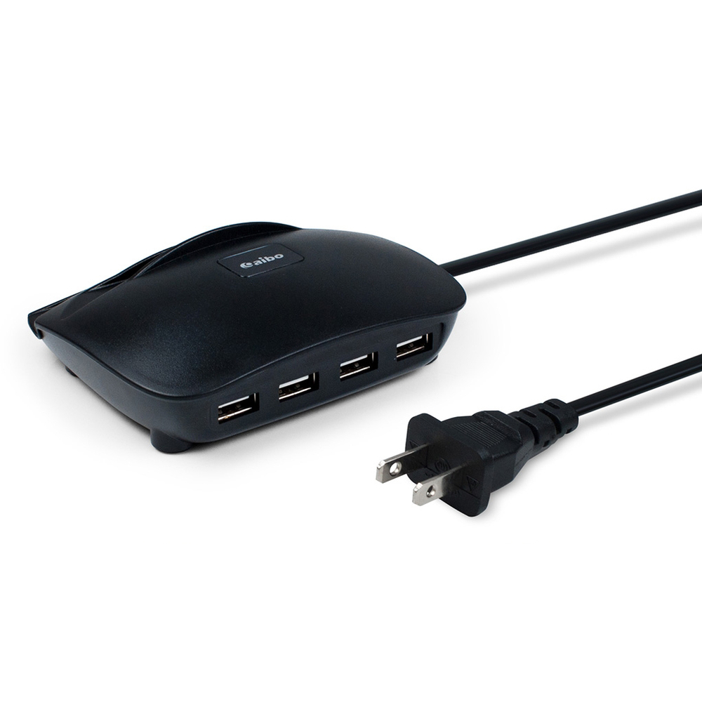 USB-401 充電/支架 二合一 4孔USB帶線充電器