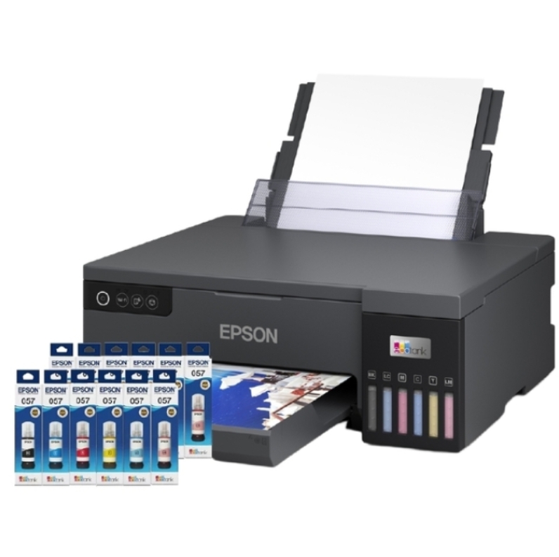 EPSON 愛普生  L8050 六色連續供墨相片/光碟/ID卡印表機 原廠連續供墨印表機+2組原廠墨水 升級3年保固