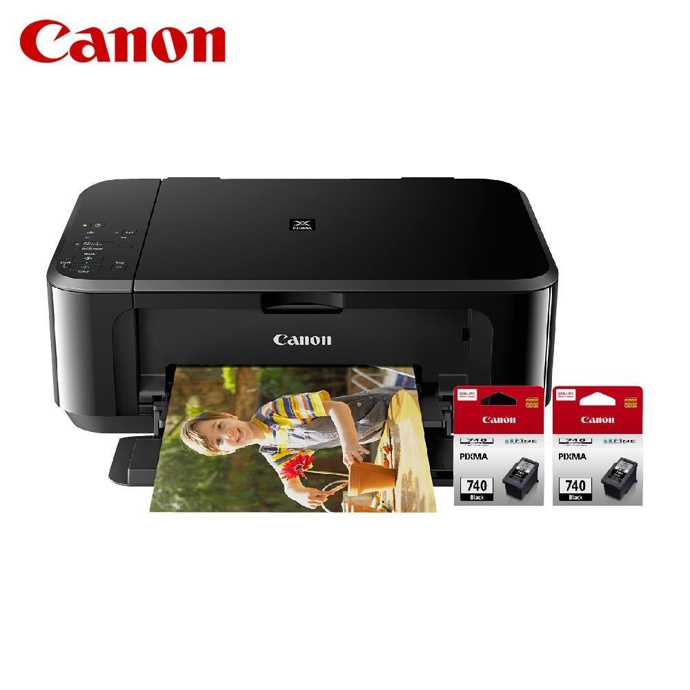 Canon 佳能 PIXMA MG3670 黑色 多功能相片複合機+PG-740 黑色墨水匣2入