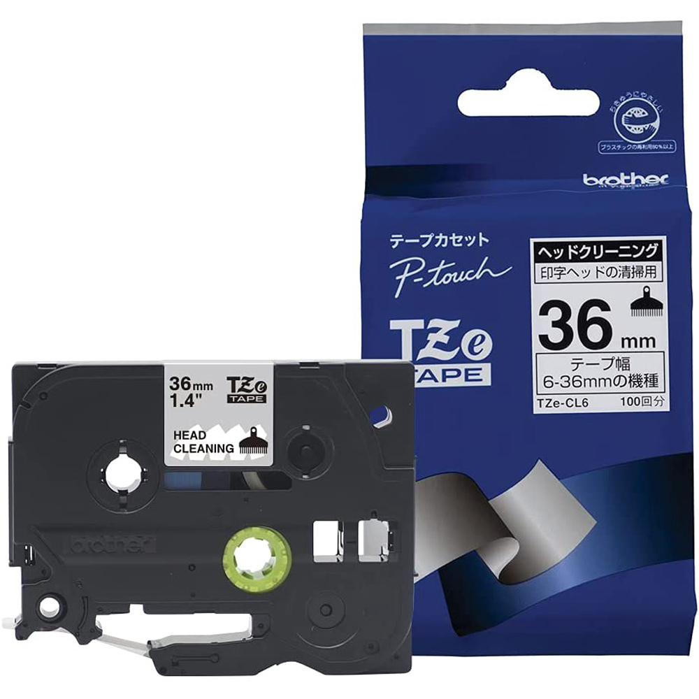 BROTHER 兄弟牌 TZe-CL6 原廠專用標籤機磁頭清潔帶(36mm)