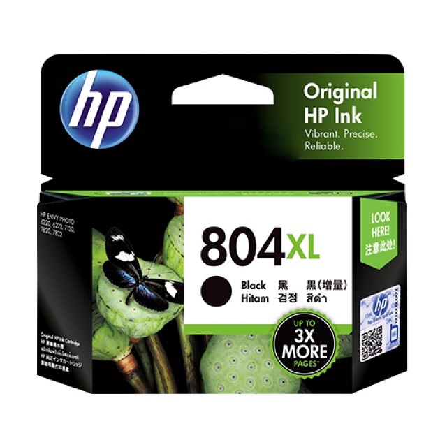 HP 惠普 804XL 高容量原廠黑色墨水匣 T6N12AA / NO.804XL/ENVY Photo 7820(K7S09D)/ 6220/6222/6230/6232/6252