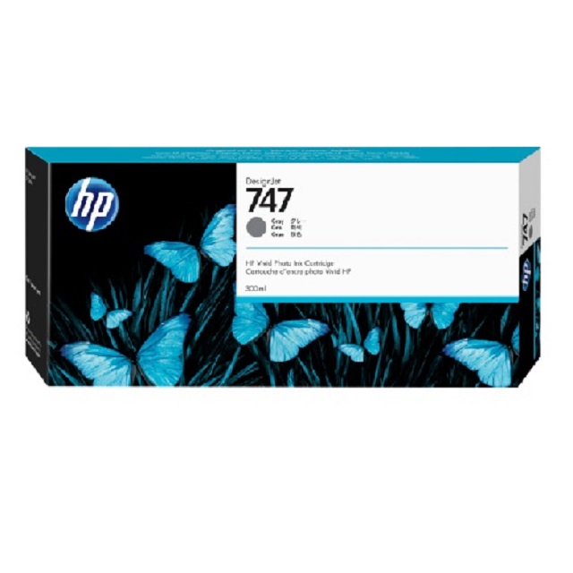 HP 惠普 747 原廠灰色高容量墨水匣 P2V86A / NO.747/DesignJet Z9+ 繪圖機