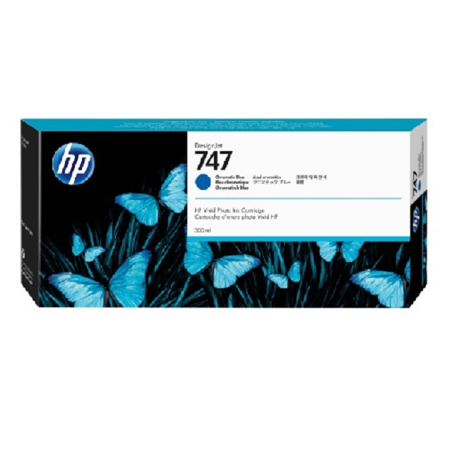 HP 惠普 747 原廠藍色高容量墨水匣 P2V85A / NO.747/DesignJet Z9+ 繪圖機