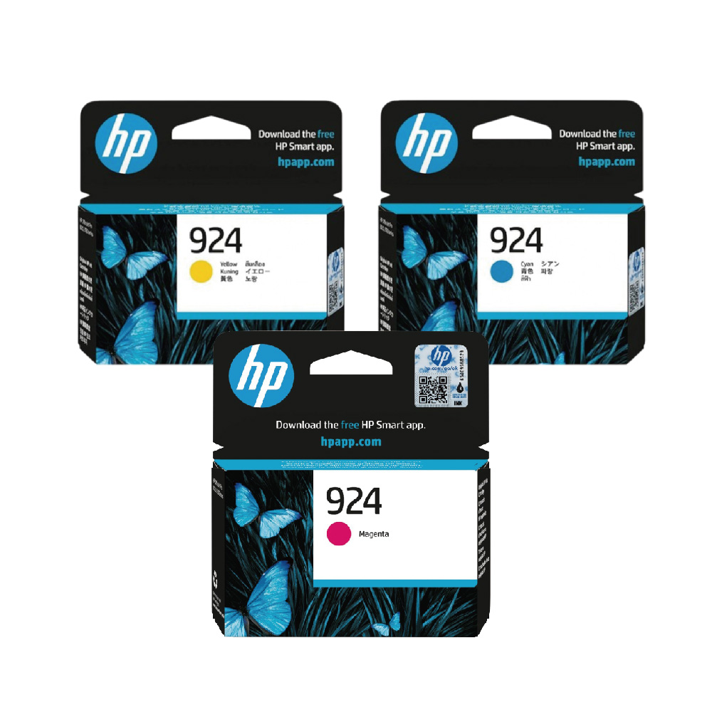 HP 惠普 924 4K0U3NA 藍+ 4K0U4NA 紅+ 4K0U5NA 黃 原廠墨水匣 適用 OJ 8130