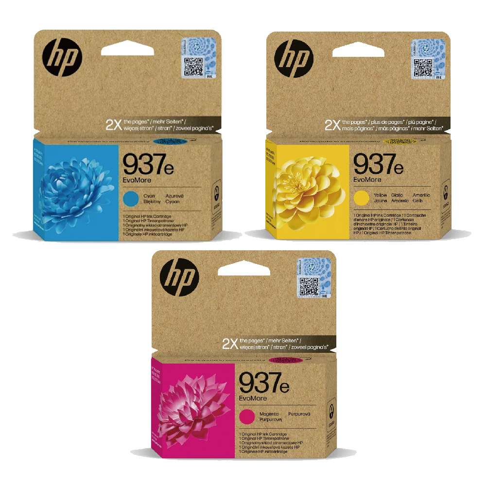 HP 惠普 937e 4S6W6NA 藍+ 4S6W7NA 紅+ 4S6W8NA 黃 原廠墨水匣   適用9120/9110/9130/9720/9730