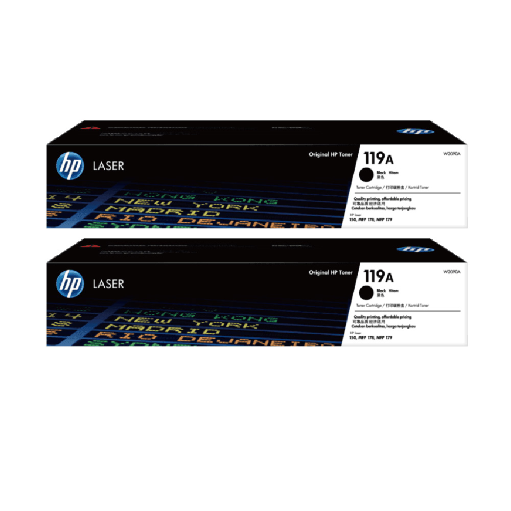 HP 惠普 【2入組】W2090A/119A 黑色 原廠碳粉匣 適用 Color LaserJet 150a/150nw/178nw