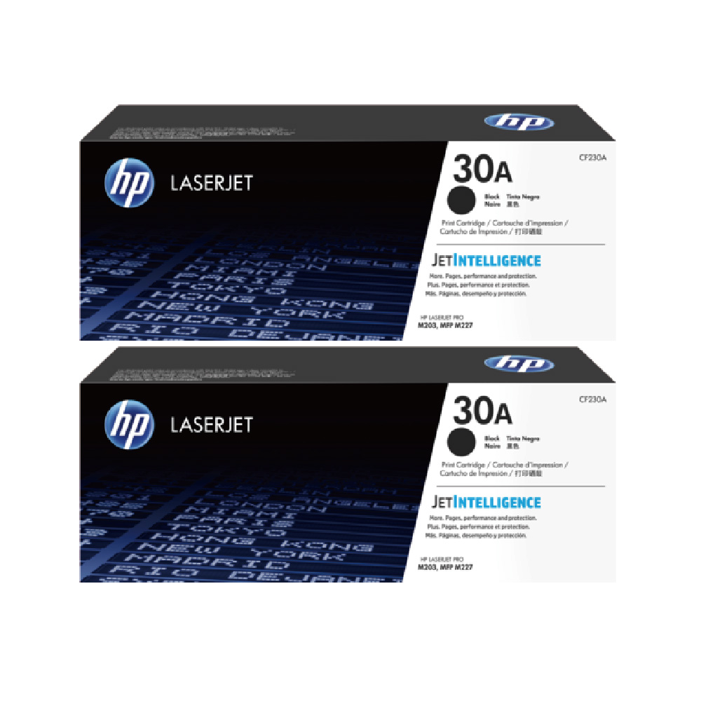 HP 惠普 【2入組合】CF230A/30A 原廠黑色碳粉匣 適用 M203dw/M227fdn/M227fdw