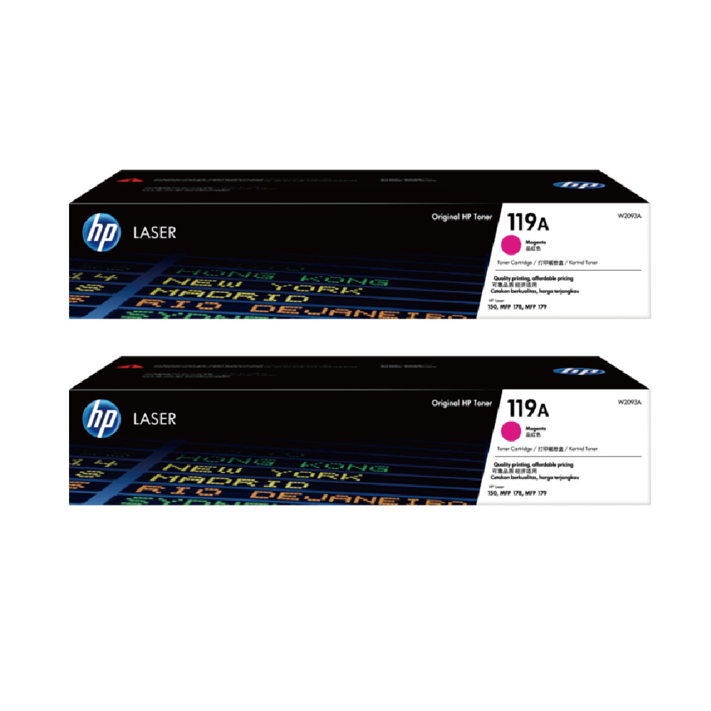 HP 惠普 【2入組】W2093A/119A  紅色 原廠碳粉匣 適用 Color LaserJet 150a/150nw/178nw