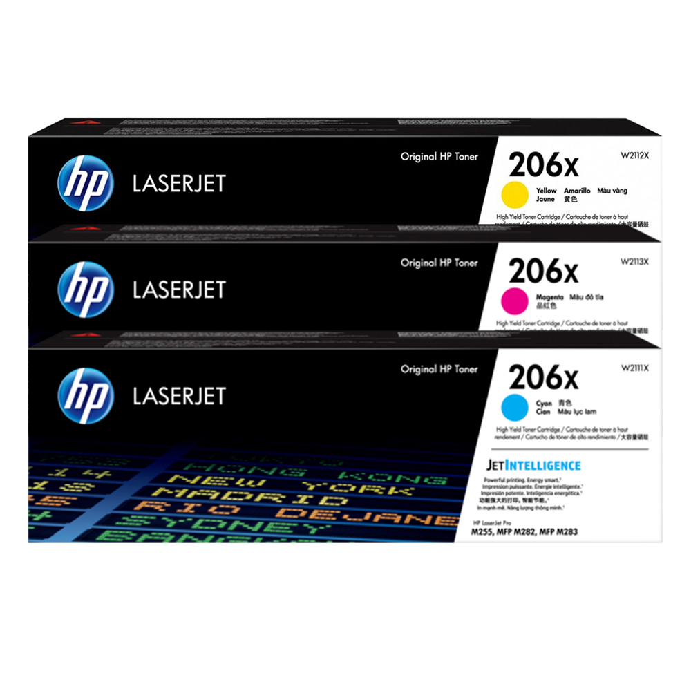 HP 惠普 W2111X+W2112X+W2113X/206X 原廠碳粉匣 適用M283fdw/M255dw/M282