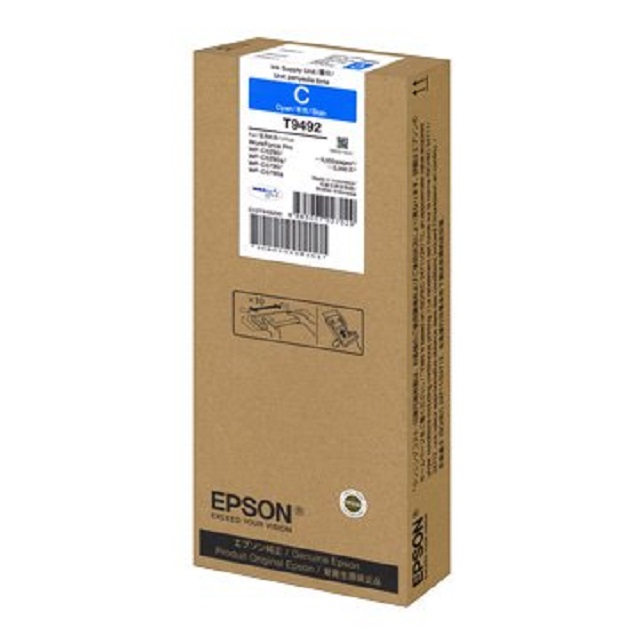 原廠藍色墨水匣 T9492/C13T949200/T949適用機型：EPSON WF-C5290/WF-C5790