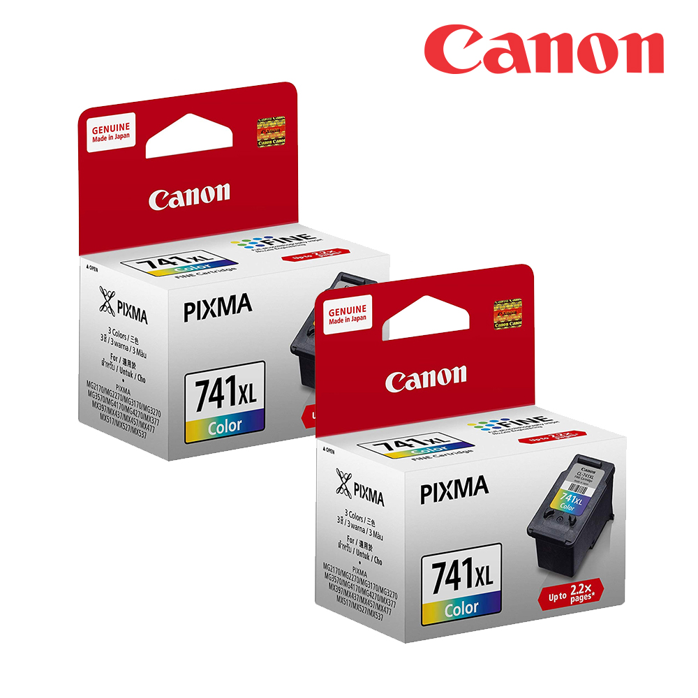 Canon 佳能 CL-741XL 原廠大容量墨水匣組 (2彩)