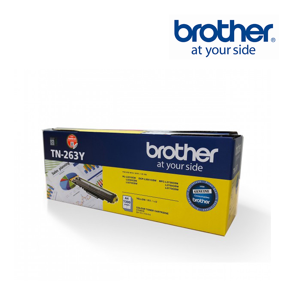 BROTHER 兄弟牌 原廠黃色碳粉匣 TN-263Y
