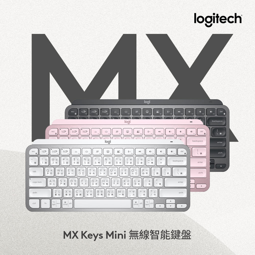 MX Keys Mini 無線鍵盤 - 簡約白