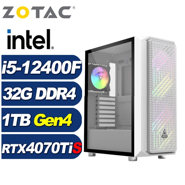 ZOTAC (DIY)武仙座L7AC(i5-12400F/華碩B760/32G/1TB M.2/RTX 4070 TI SUPER)