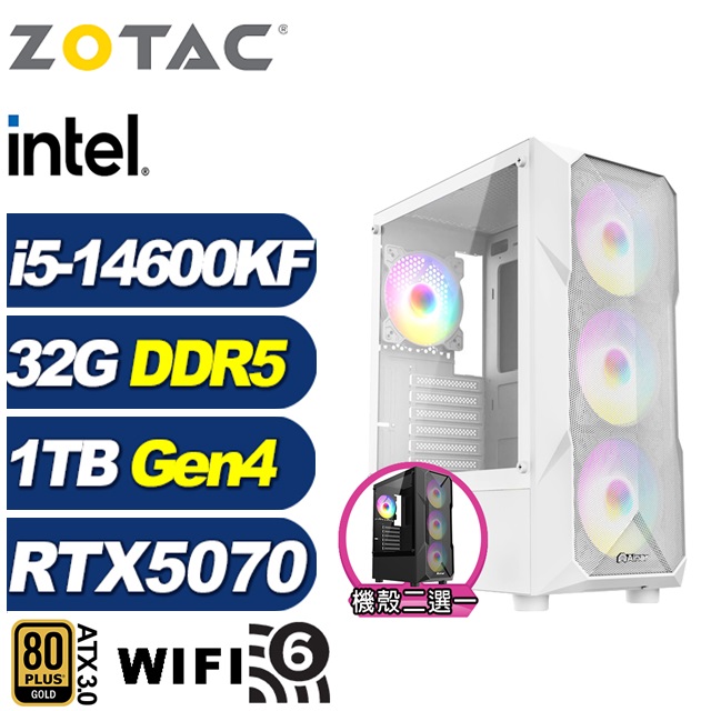ZOTAC (DIY)闇影L8AC(i5-14600KF/華碩B760/32G/1TB M.2/RTX 5070)
