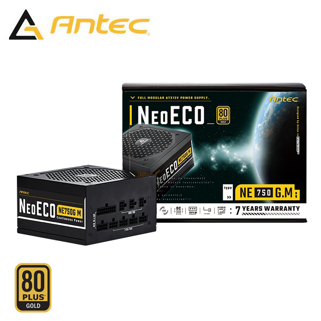 Antec 安鈦克NE750G M 80PLUS 金牌750W 全模組全日系電解電容電源供應