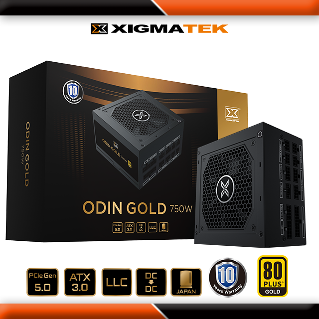 Xigmatek 富鈞科技 Odin Gold 750W 80+金牌 全模組 全日系電容 電源供應器
