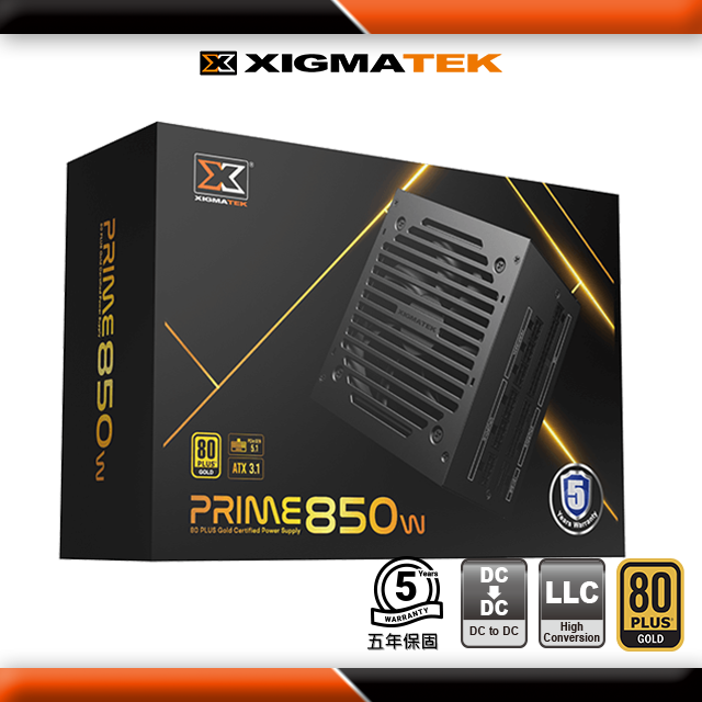 Xigmatek 富鈞科技 Prime 850W 80+金牌 全模組 電源供應器