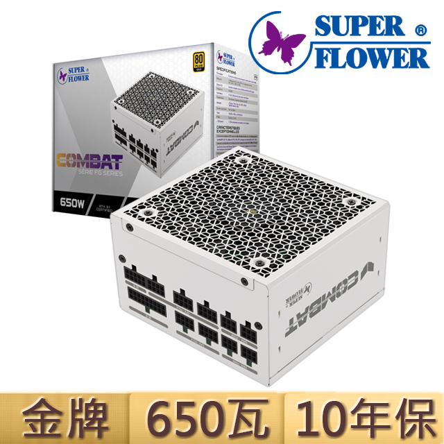 SUPER FLOWER 振華  COMBAT FG  650W ATX3.1 金牌 全模組電源供應器