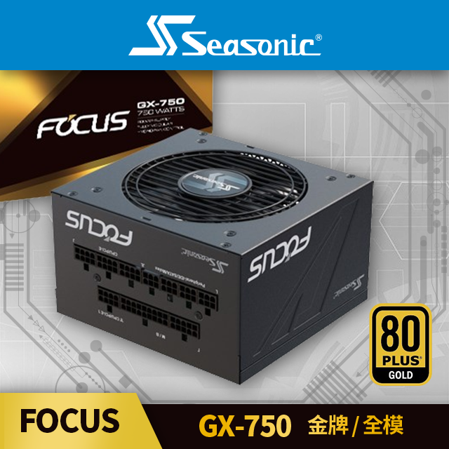 海韻 Seasonic FOCUS GX 750 金牌/全模 電源供應器（其他規格）
