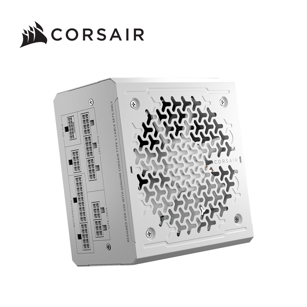 CORSAIR 海盜船 RM1000e 金牌 1000W ATX3.1 全模電源供應器(白)
