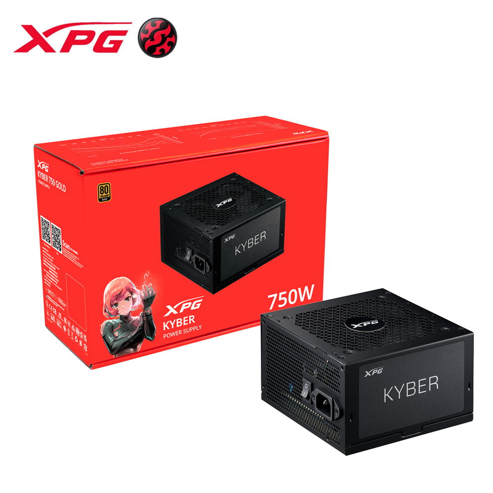 XPG 威剛KYBER 750W 80PLUS 金牌ATX3.0 PCIe5.0 電源供應器- PChome