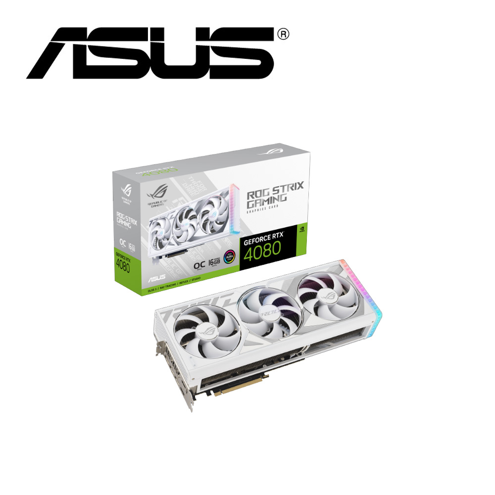 ASUS ROG-STRIX-RTX4080-16G-WHITE顯示卡+ ASUS 850G 850W White 金牌