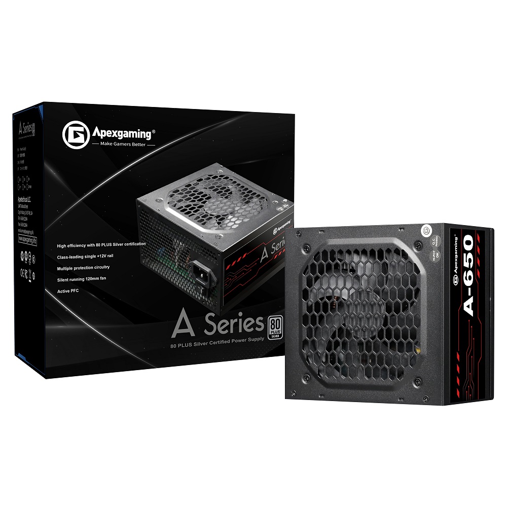 Apexgaming 美商艾湃 艾湃 A650/650W銀牌 電源供應器