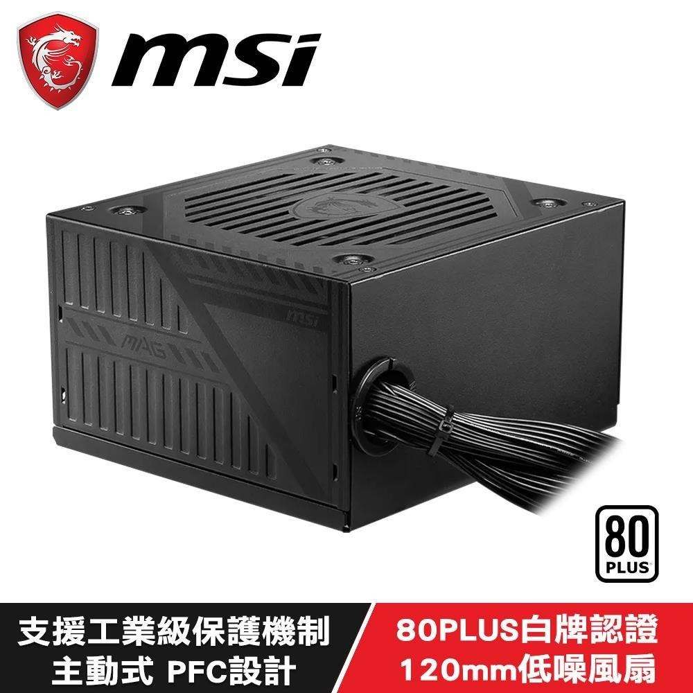 MSI 微星 MAG A500DN II 500W 白牌 電源供應器