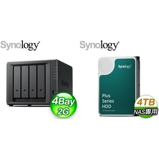 ☆促銷組合★ Synology DiskStation DS423+ 4Bay+HAT3300 PLUS 4TB (X2)