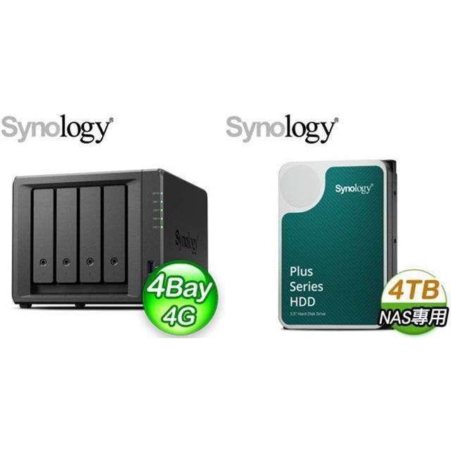 ☆促銷組合★ Synology DiskStation DS923+ 4Bay+HAT3300 PLUS 4TB (X2)