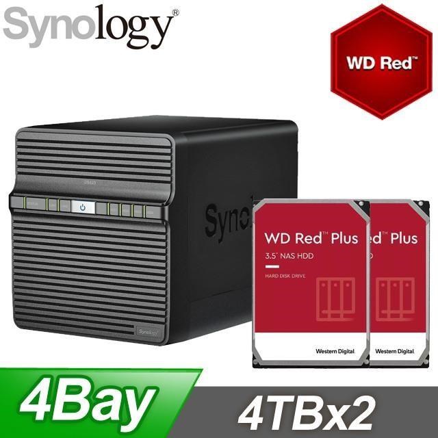 DS423 NAS+WD 紅標 Plus 4TB(X2)