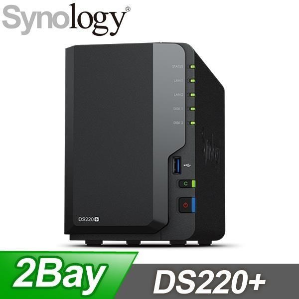 Synology 群暉DiskStation DS220+ 2Bay NAS網路儲存伺服器- PChome 24h購物