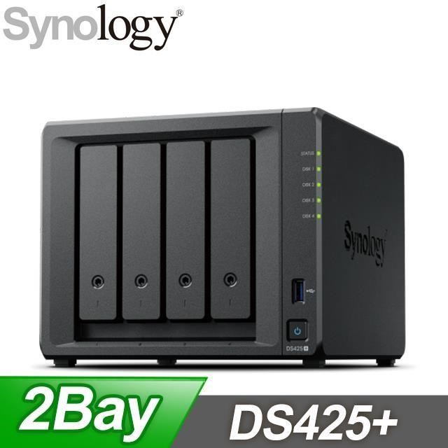 Synology 群暉DS425+ 4Bay NAS網路儲存伺服器- PChome 24h購物