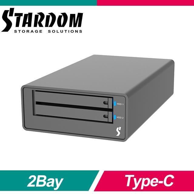 STARDOM 【南紡購物中心】 SOHORAID MR2-B31BP-B USB3.1 Gen2 Type-C 2bay 硬碟外接盒
