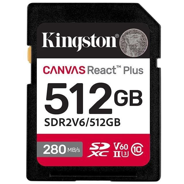 Kingston 金士頓 512GB 512G SDXC Canvas React Plus V60 280MB UHSII 相機 記憶卡