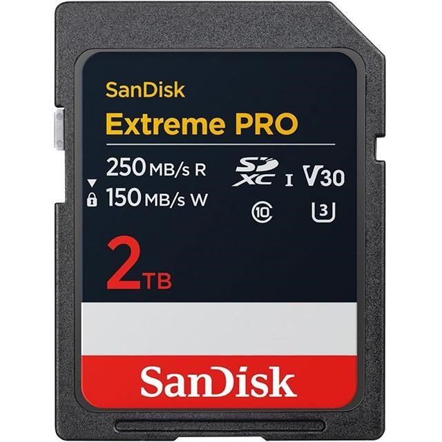 SanDisk 晟碟 2TB 2T SDXC【250MB/s Extreme Pro】4K U3 A2 V30 相機記憶卡