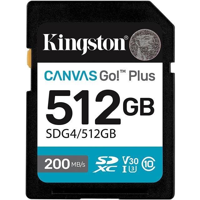 Kingston 金士頓 512GB SDXC SDG4/512GB 200MB/s UHS-I U3 V30 A2 相機 記憶卡
