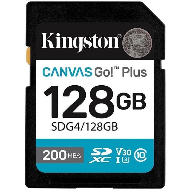 Kingston 金士頓 128GB SDXC SDG4/128GB 200MB/s UHS-I U3 V30 A2 相機 記憶卡